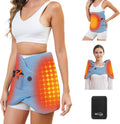 Almohadilla térmica de doble cadera para soporte de cadera, calentador de cadera de 12 V con batería y modos de frío caliente para caderas dobles, espalda y abdomen, muslos, hombros