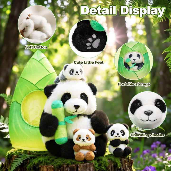 OUOZZZ - Animales de peluche 4 en 1 con bolsa de almacenamiento de...