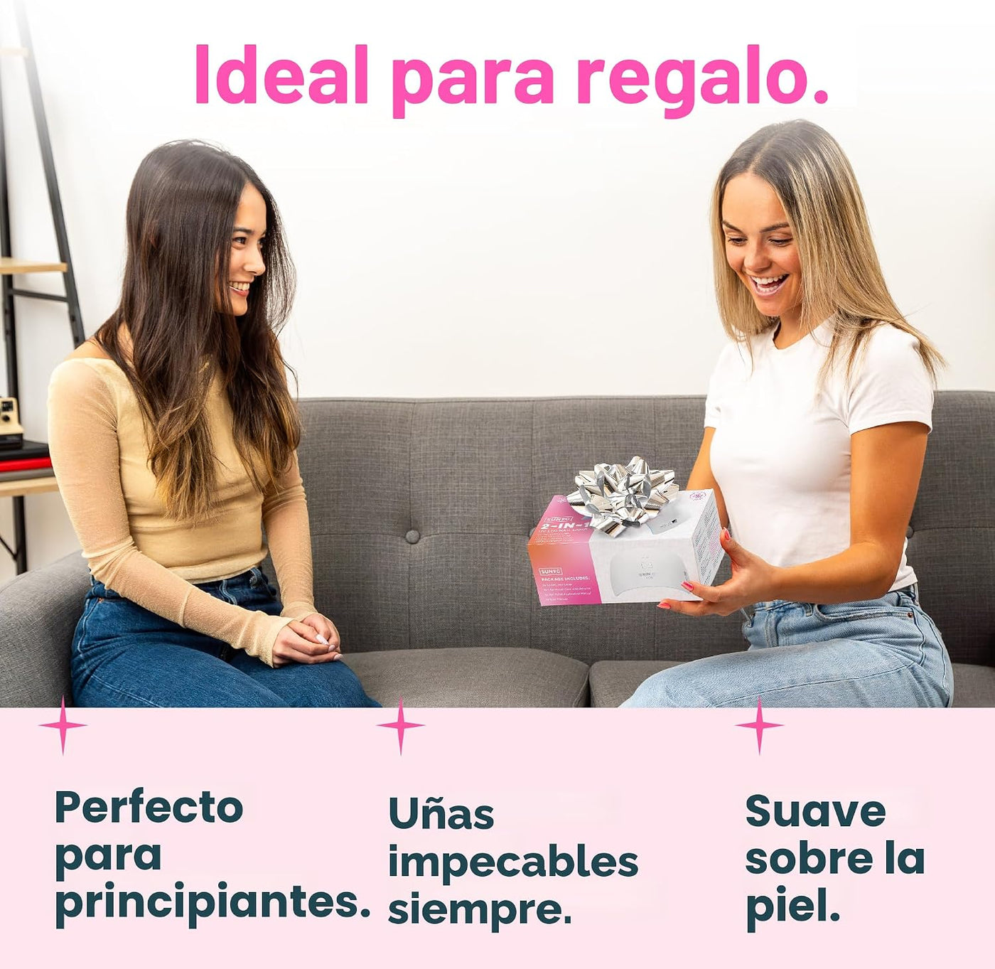 Lámpara secadora de uñas SUNUV de 24 W. , Rosado