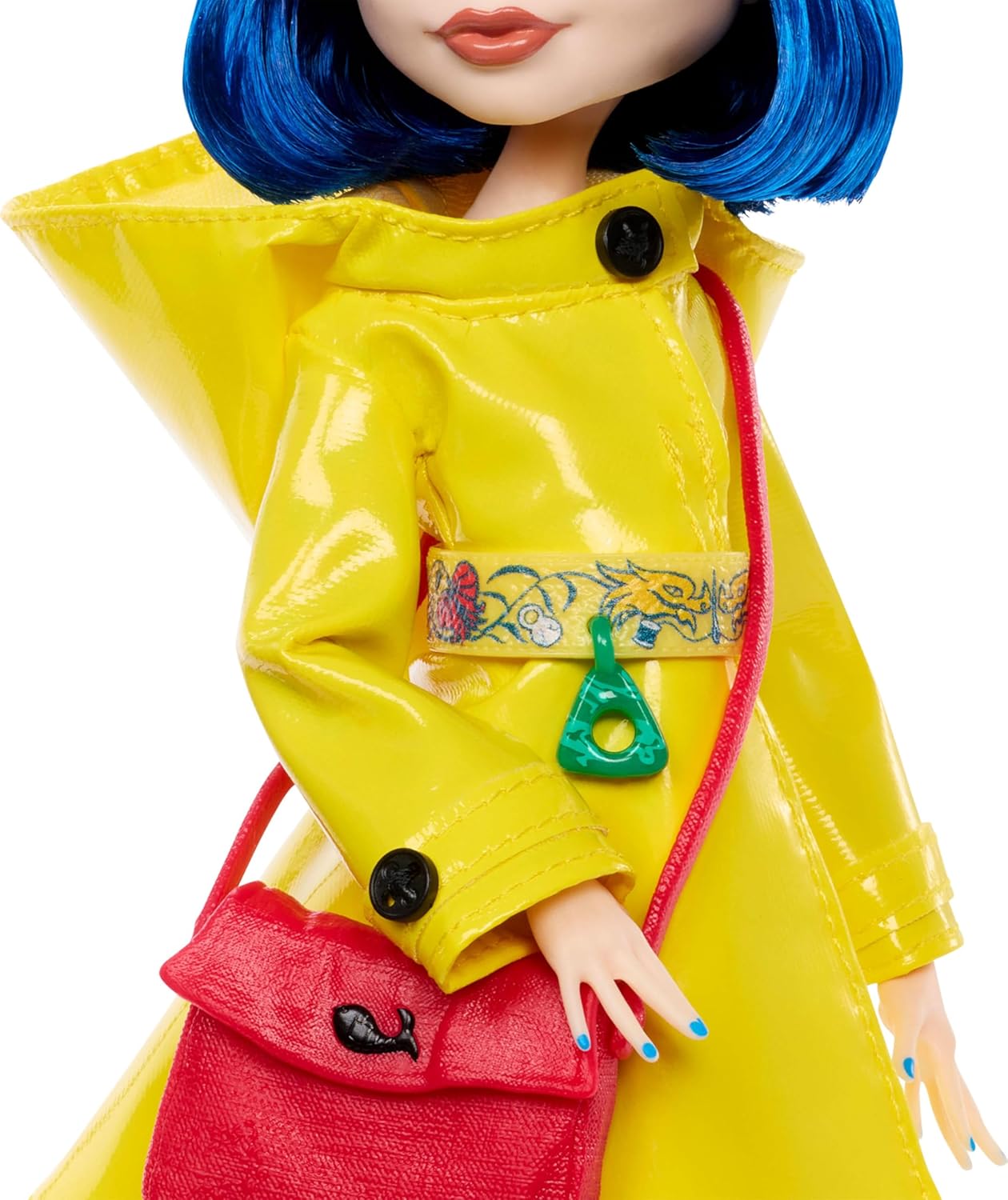 Monster High Muñeca Skullector, Coraline coleccionable en impermeab...