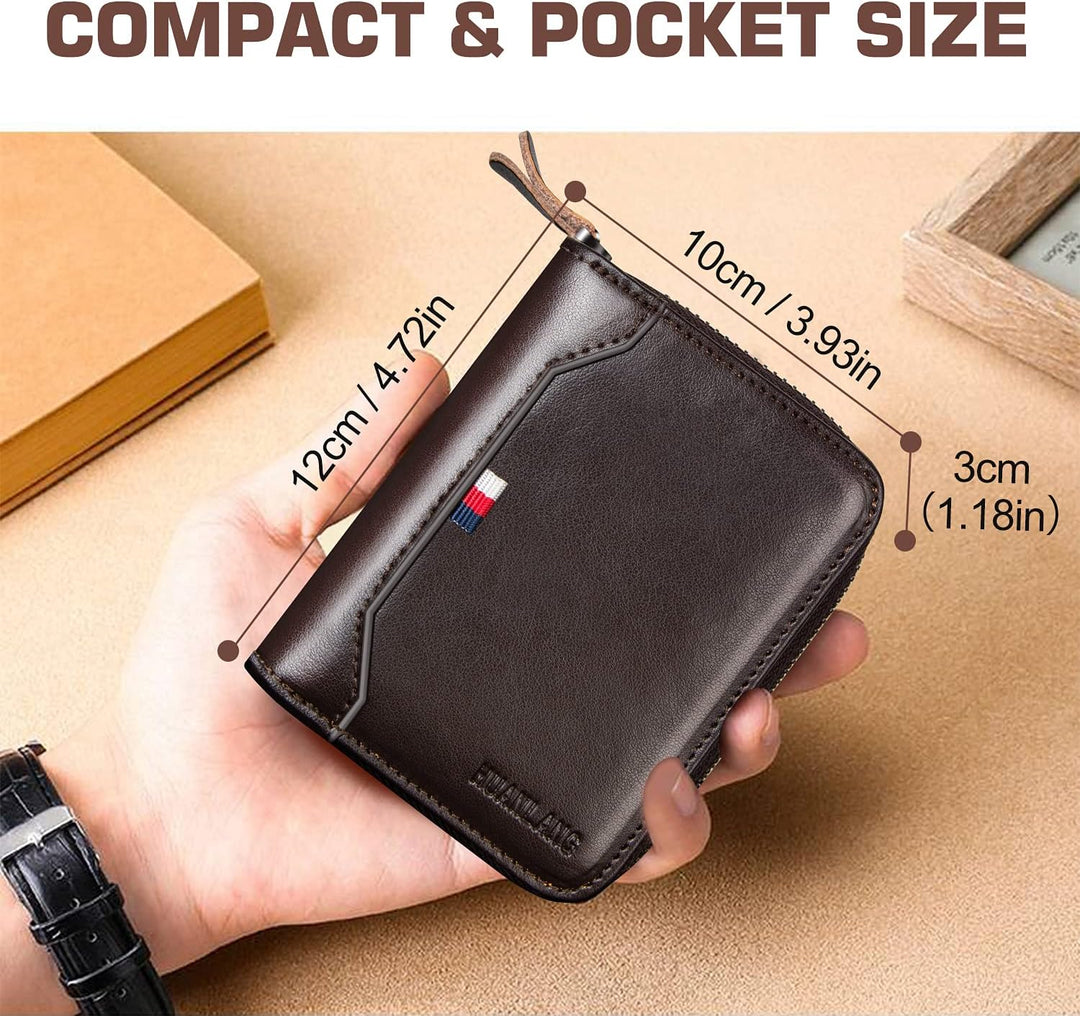 HUANLANG Billetera para hombre con bloqueo RFID, multitarjetero, bi...
