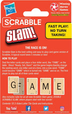 Scrabble Slam - Juego de cartas The Original 2000's Mega Hit, versión de juego de cartas de ritmo rápido de Scrabble, para 2 a 4 jugadores, a partir de 8 años, paquete de 12