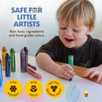 Honeysticks Super Jumbo Crayons (paquete de 12) – 100% cera de abeja pura
