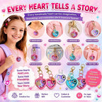 Kit de fabricación de joyas para niñas, kit de manualidades de dijes de