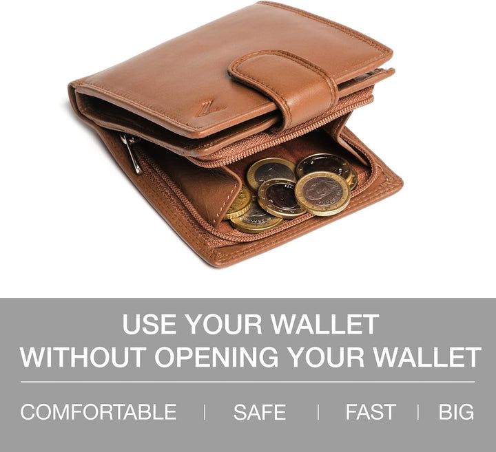 Lavalen Cartera de cuero suave para hombre - Billeteras de cuero pl...