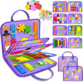 Tablero Ocupado Juguetes Montessori para Niños Pequeños Niño Niña Regalos de Cumpleaños, Libro Ocupado Juguetes de Aprendizaje Sensorial para Niños Pequeños, Juguete de Viaje para Avión y