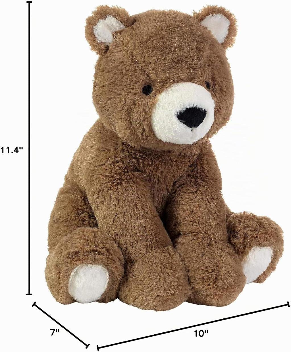 Peluche de oso marrón Sierra Sky de Lambs & Ivy, juguete de peluche de oso de felpa - Wally