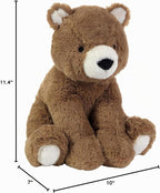 Peluche de oso marrón Sierra Sky de Lambs & Ivy, juguete de peluche de oso de felpa - Wally