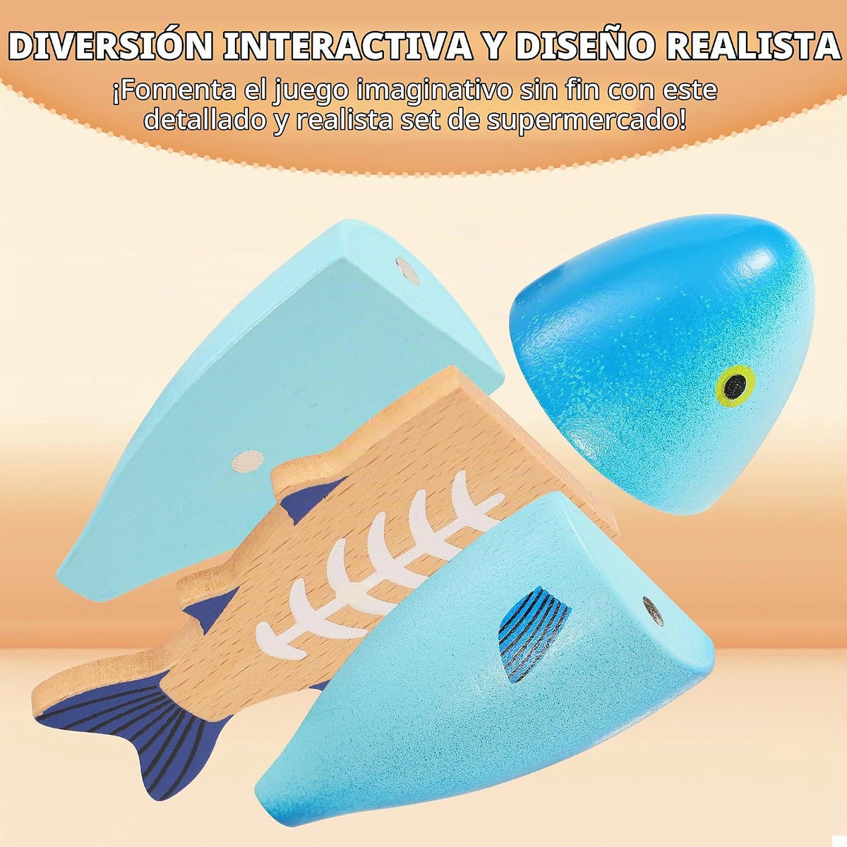 Juego de comida de madera para niños pequeños, tienda de comestibles, comida de juego de simulación, compras y juegos, accesorios de cocina para niños y niñas