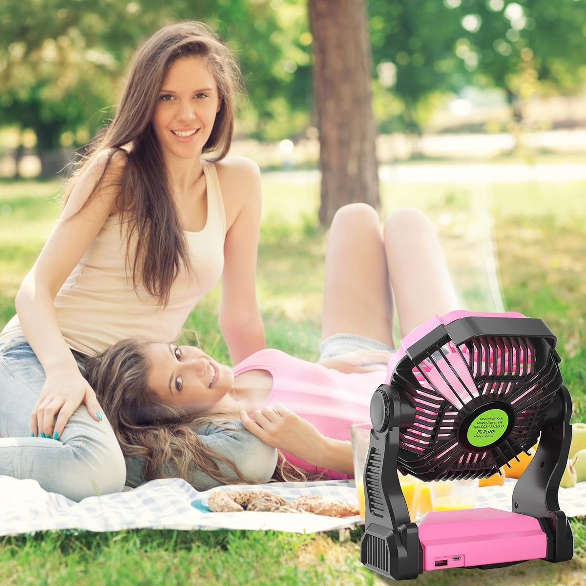 TDLOL Ventilador Portátil Recargable Esenciales para Acampar, Venti...