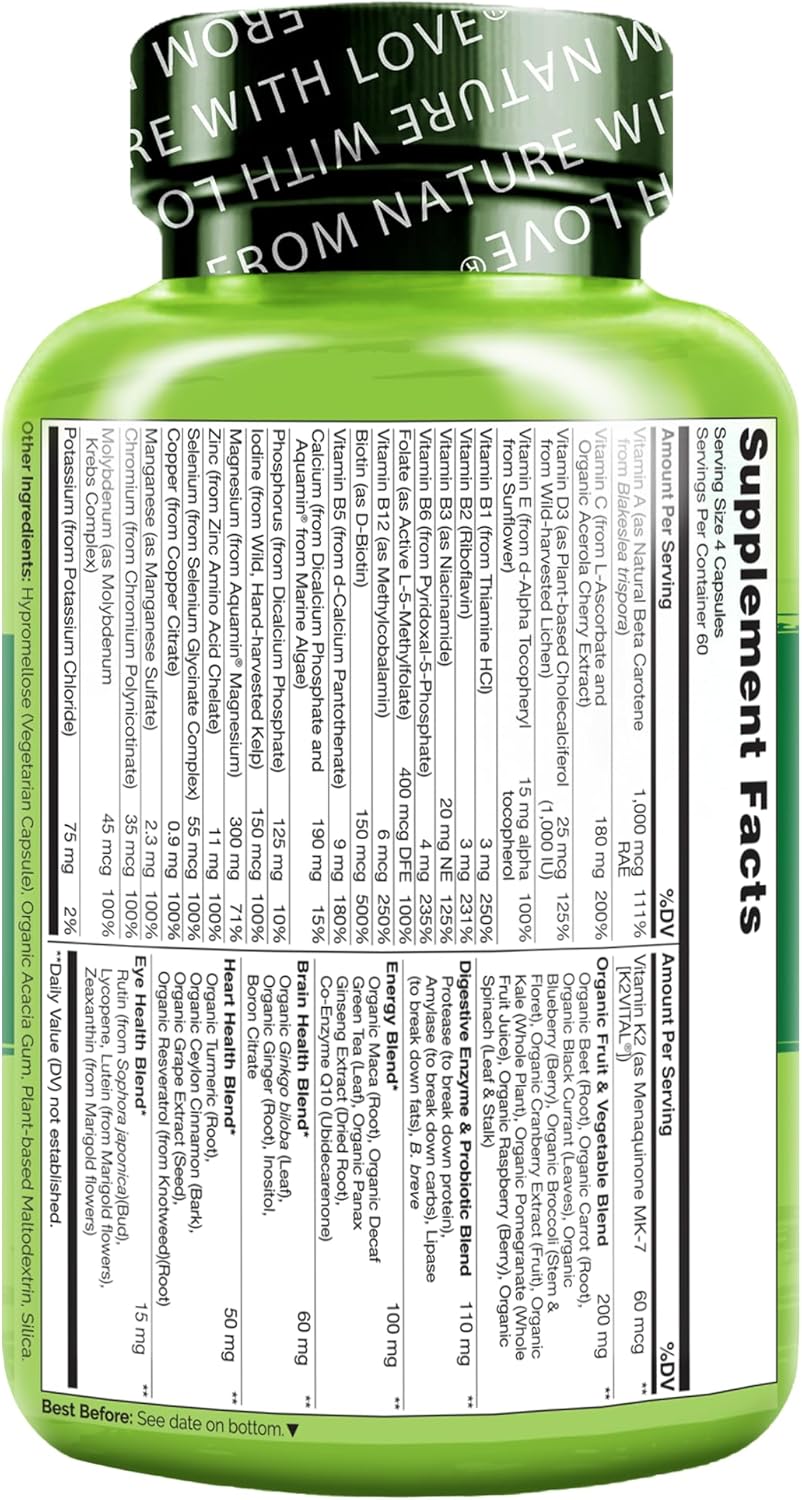 NATURELO Multivitamínicos para Hombres - Multivitamínico de Aliment...