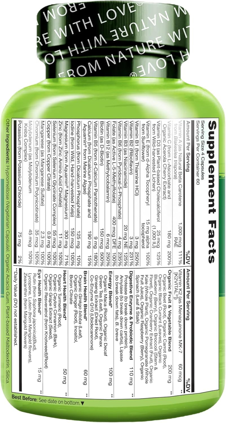NATURELO Multivitamínicos para Hombres - Multivitamínico de Aliment...