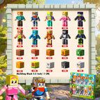 Juego de 20 figuras de acción magnéticas giratorias con bloques de construcción magnéticos, figuras magnéticas creativas STEM, juguetes de personajes para niños, regalo de cumpleaños para niños