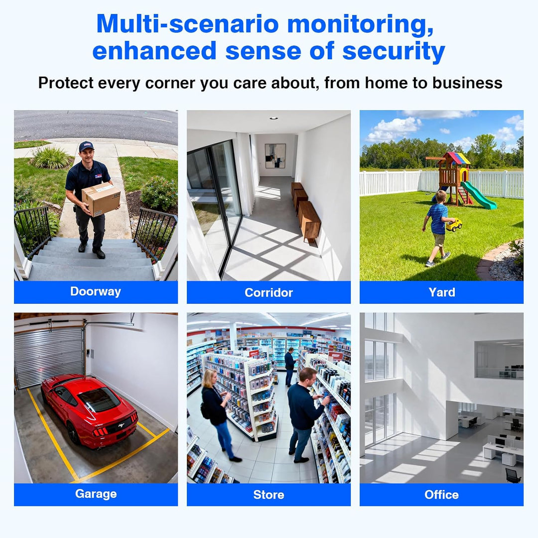 Cromorc Sistema de cámara de seguridad inalámbrica NVR expandible d...