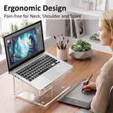 FUCDTEFC Soporte acrílico para computadora portátil, elevador de la...