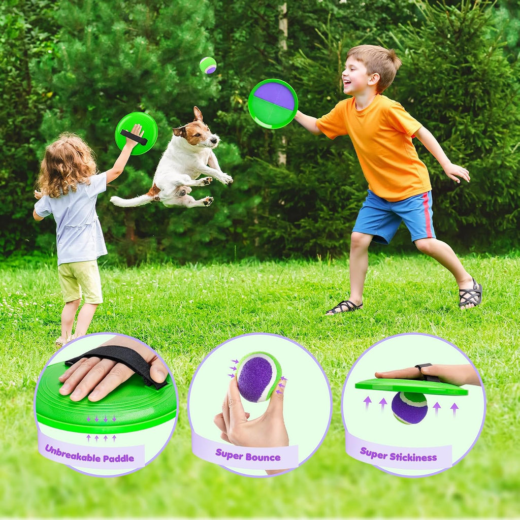 Juego de pelotas para lanzar y atrapar mejoradas – Juguetes de playa al aire libre Juegos de béisbol – Resistente y resistente al agua para el patio de la piscina – Regalo clásico para niños