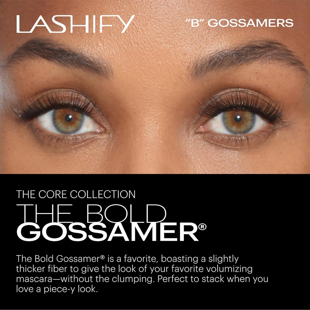 Lashify Recambio de extensiones de pestañas Gossamer de 0.472 pulga...