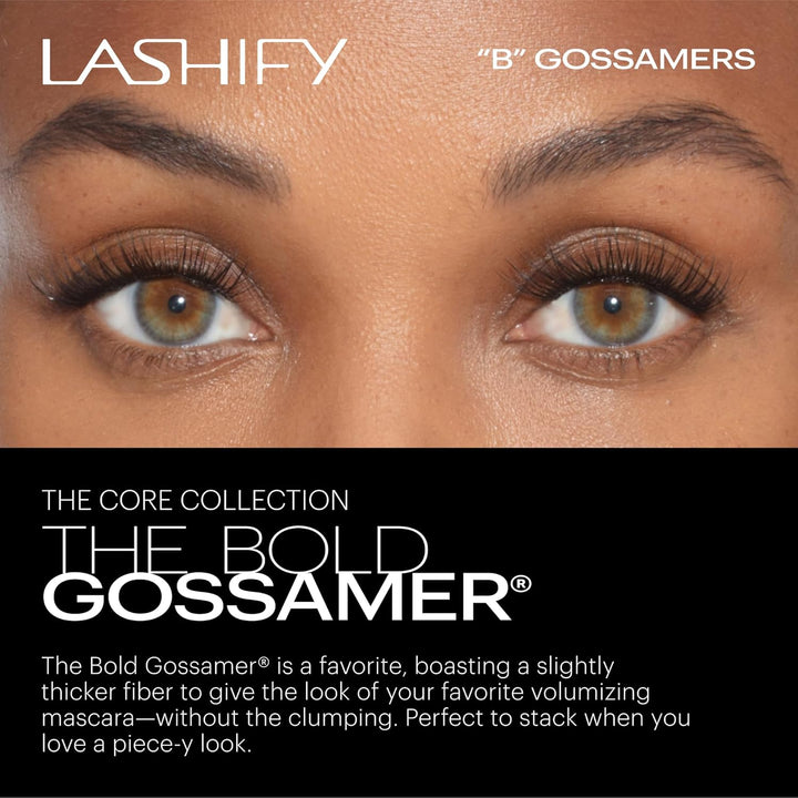 Lashify Recambio de extensiones de pestañas Gossamer de 0.472 pulga...