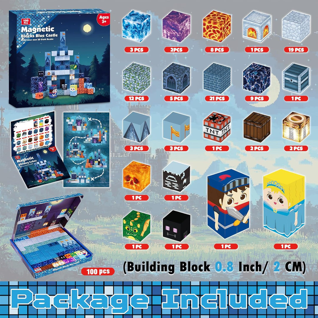 Annexfun Bloques Magnéticos \u2013 100 PCS Bloques de Construcción...