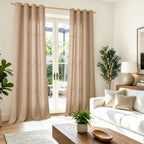 BGment - Cortinas de arpillera para sala de estar, 84 pulgadas de largo, 2 paneles de arpillera