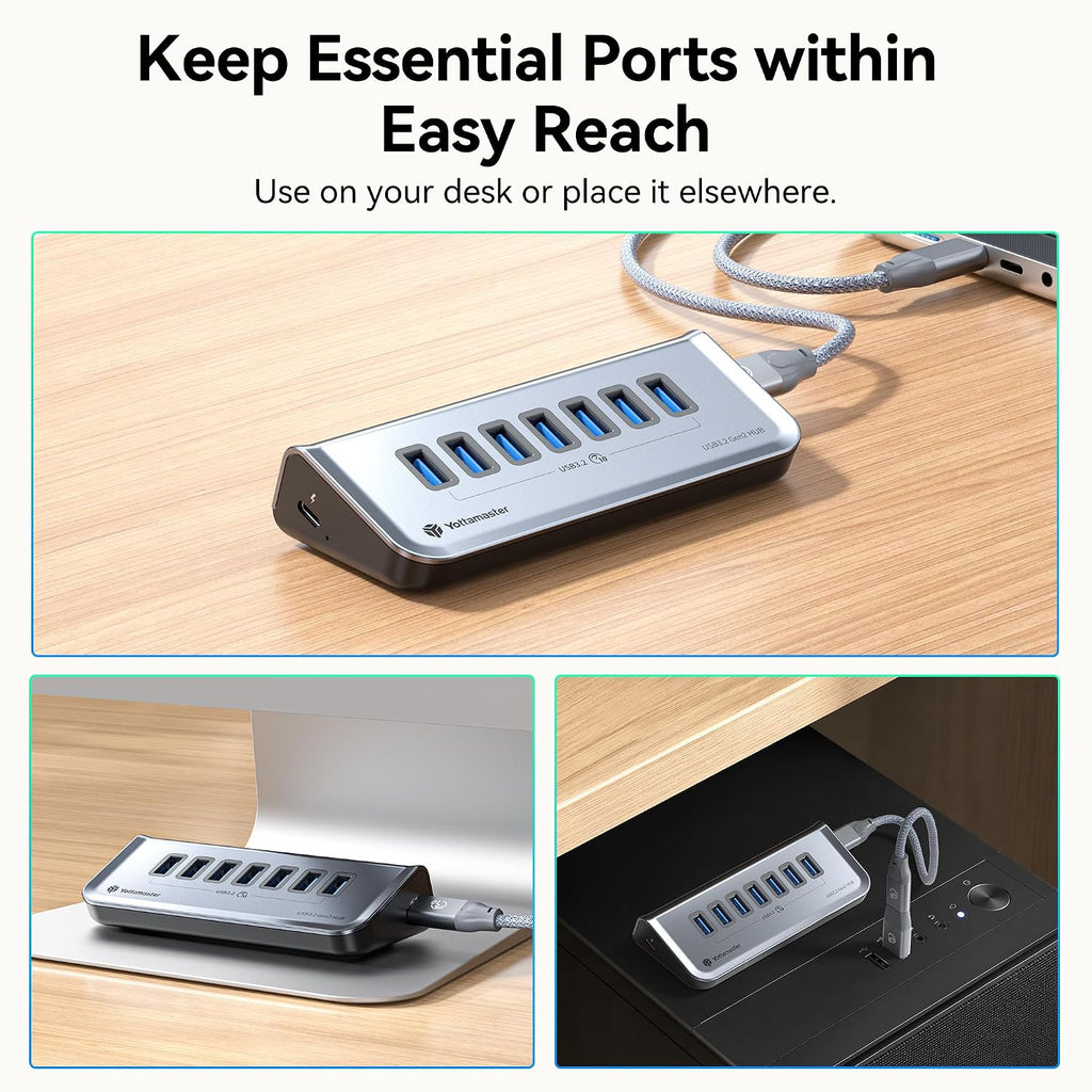 Yottamaster, hub USB 3.2 de 7 puertos