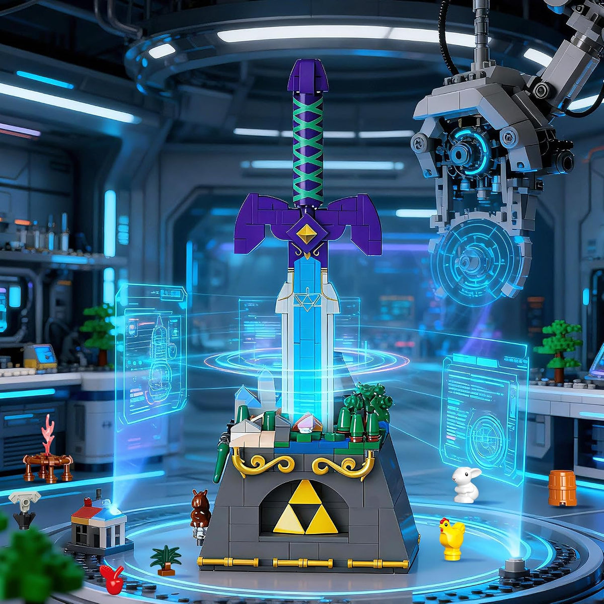 Master Sword - Juego de bloques de construcción de 455 piezas, kit de modelo de arma de héroe legendario para adultos y adolescentes, escritorio de oficina en casa, decoración de sala de juegos, regalo
