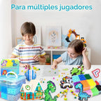 Kit de 11000 cuentas fusibles, 20 colores de 0.197 in, juego de manualidades con caja de almacenamiento, tablero de clavijas, papel de planchar y accesorios, kits de manualidades para niños a partir de 5 años, Navidad, cumpleaños, manualidades, regalo