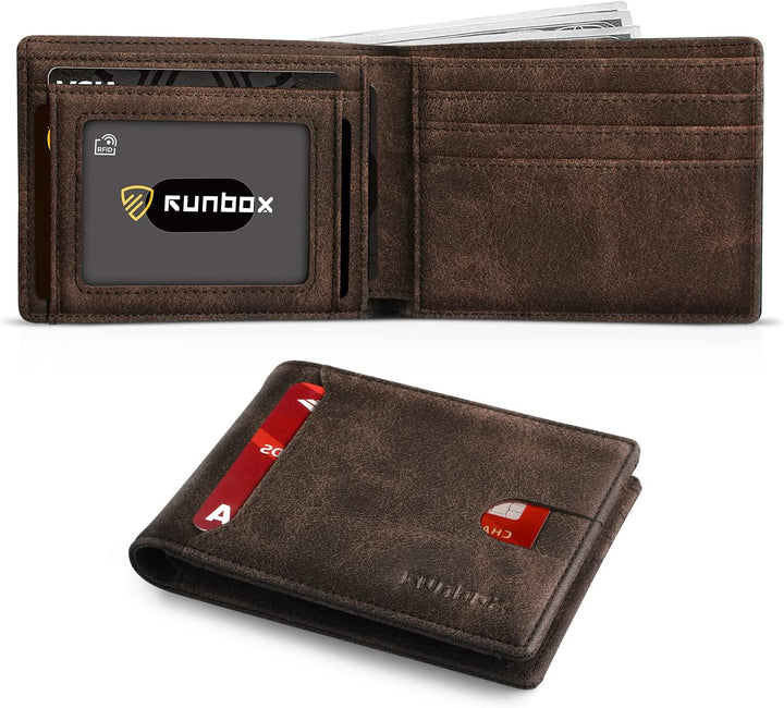 RUNBOX Cartera delgada para hombre, 11 ranuras para tarjetas de cré...