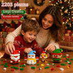 Calendario de Adviento de Navidad, bloques de construcción, 12 días Mini