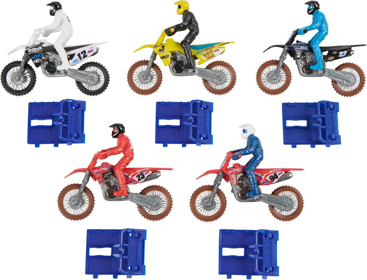 Supercross Auténtico paquete de 5 motocicletas fundidas a