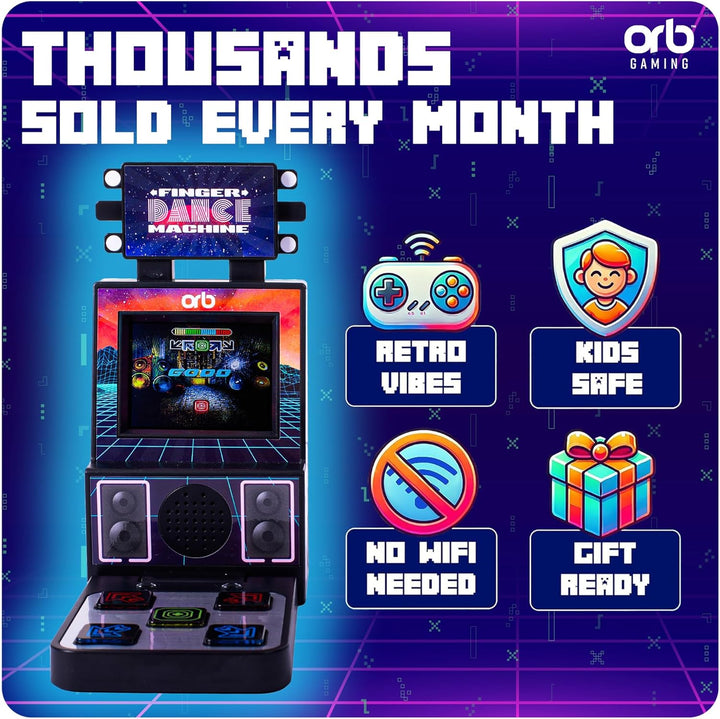 Orb - Mini máquina de arcade de baile con los dedos, 19 canciones i...