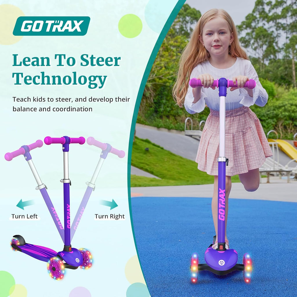 Gotrax KS1 Patineta para niños KS1, 3 ruedas para niños y niñas de 2-8 años, regalos