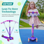Gotrax KS1 Patineta para niños KS1, 3 ruedas para niños y niñas de 2-8 años, regalos
