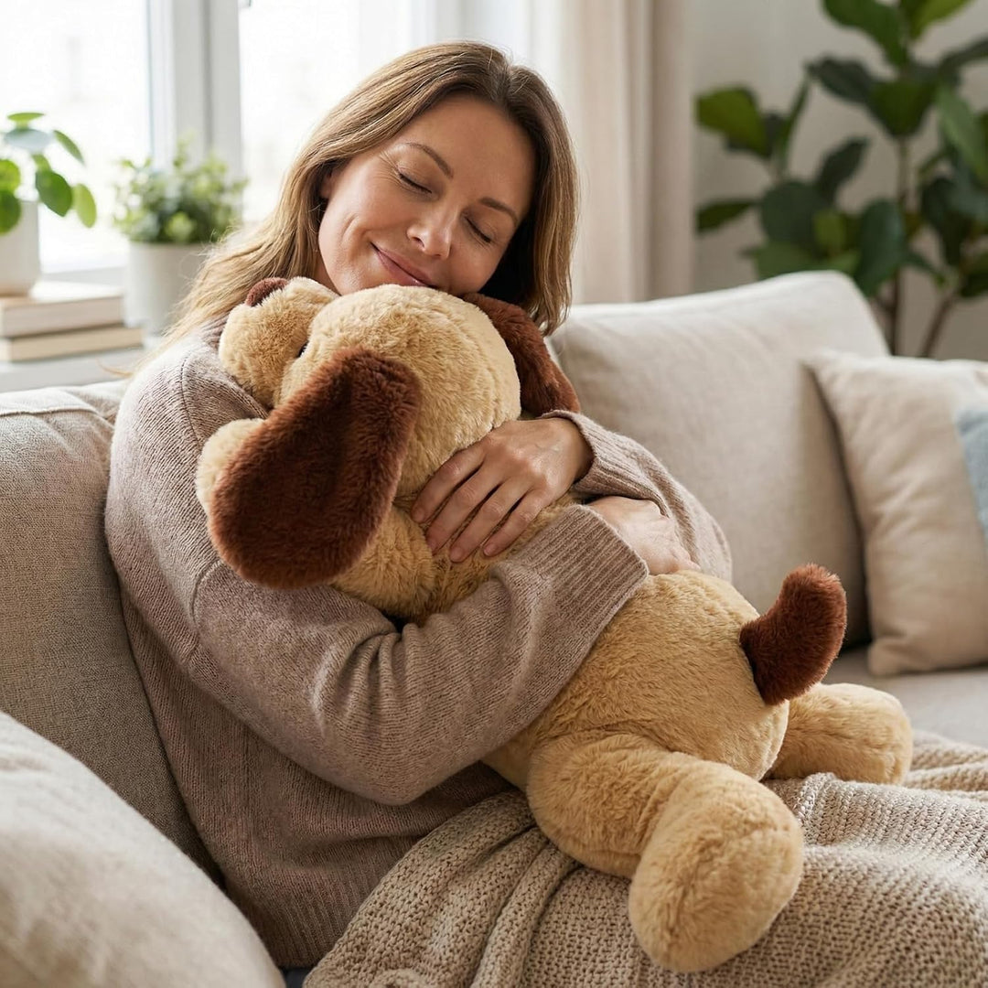 WEIGEDU Animal de Peluche de Cachorro con Peso para Niños y Adultos...