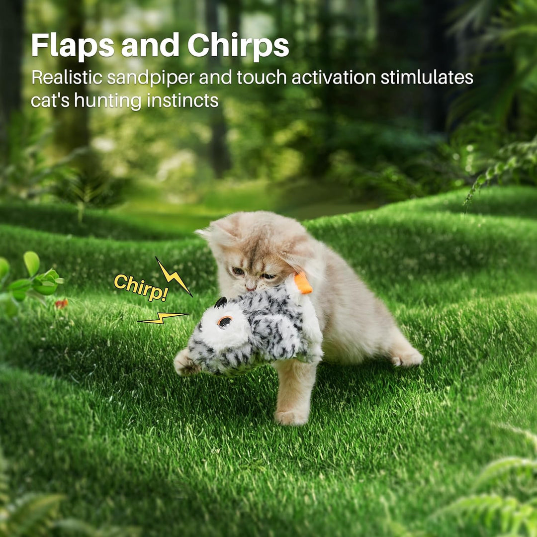 Potaroma Juguetes para gatos con forma de búho que aletea (sin vola...