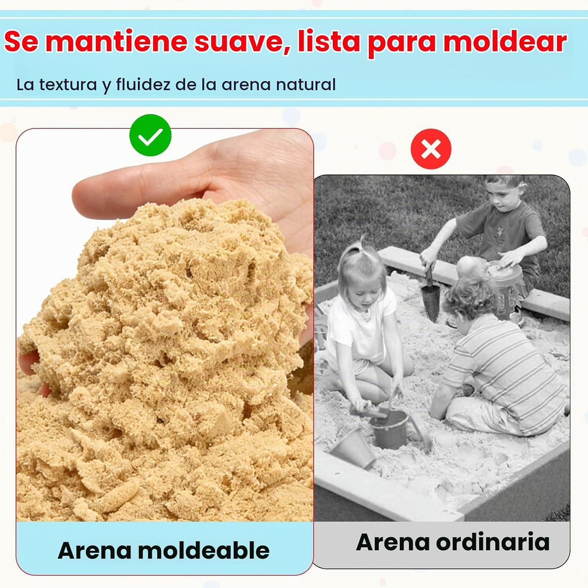FURWEY Arena de juego, arena sensorial marrón natural de 19.4 libras, para moldeo
