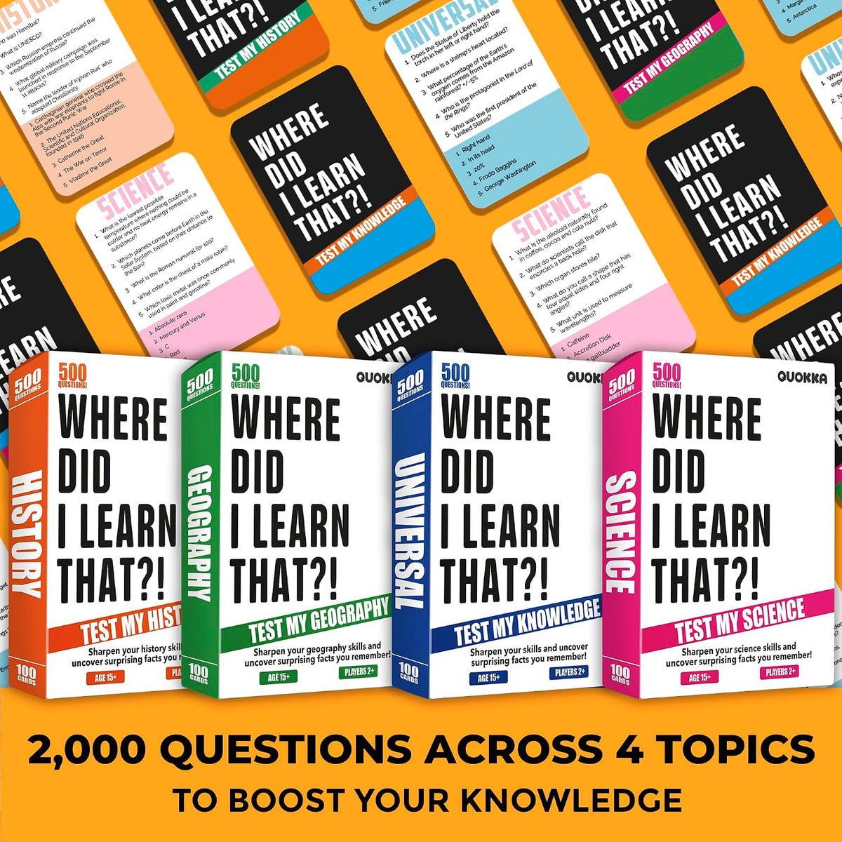 Juegos de Cartas de Trivia para Adultos — Juegos de Mesa Familiares para Adolescentes y Adultos