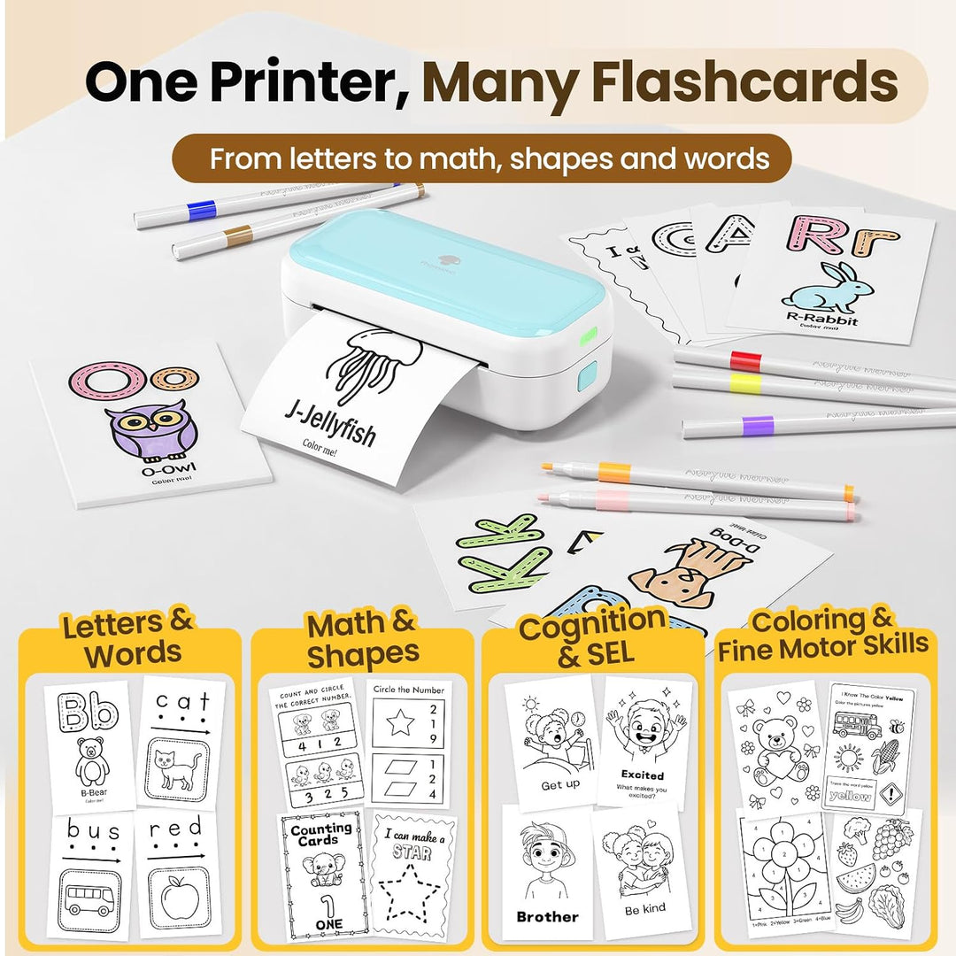 Phomemo M03C - Mini impresora de tarjetas flash, mini impresora de...