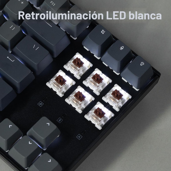 Keychron Teclado mecánico inalámbrico K8 Tenkeyless para Mac, retro...