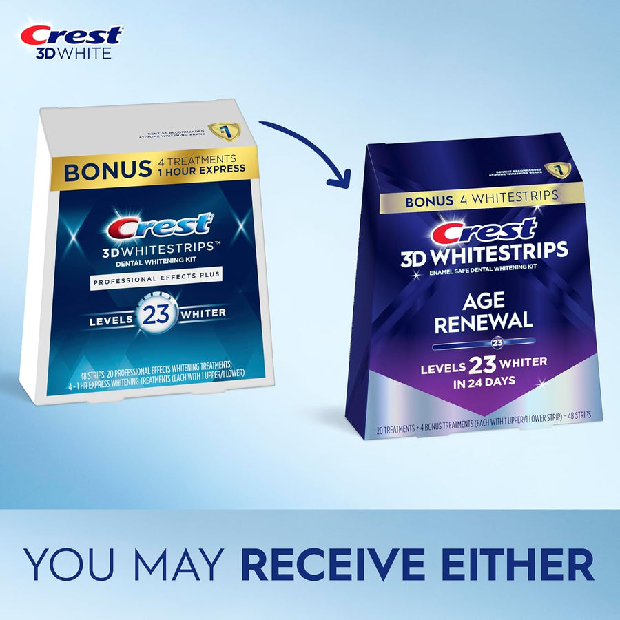 Kit de blanqueamiento dental Crest 3D Whitestrips Age Renewal \u201...