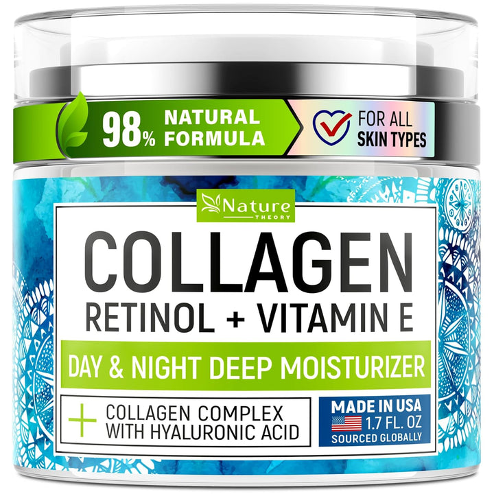 Crema de colágeno para rostro con retinol \u2013 Hidratante facial...