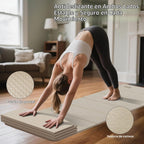 WEILA Esterilla de Yoga Plegable TPE 1/2 pulgada 70"x24", Colchoneta Pilates Antideslizante Gruesa