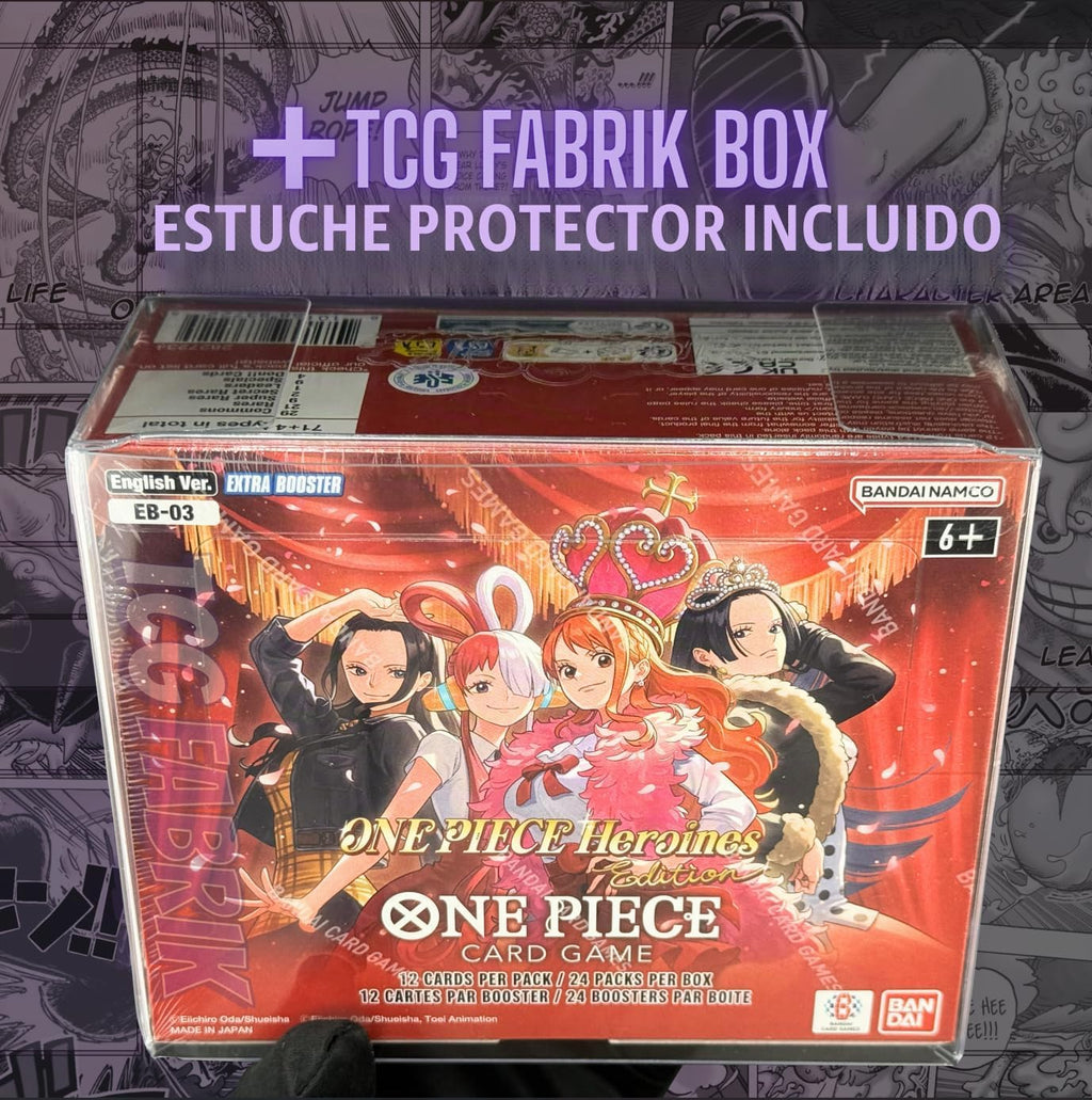 EB03 Heroines Edition Booster Box English EB-03 Caja de refuerzo extra sellada de fábrica para tarjetas EB03 de una pieza TCG en inglés (24 paquetes) + tarjeta TCG Fabrik Don personalizada