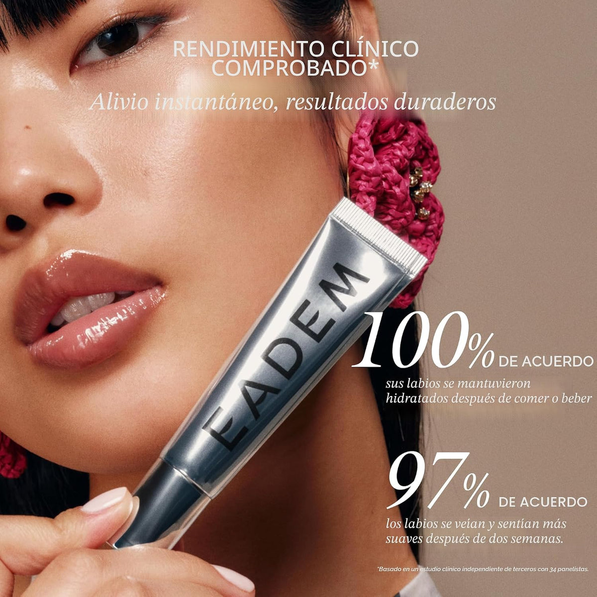 EADEM Bálsamo suavizante de labios, brillo de labios para mujeres,...