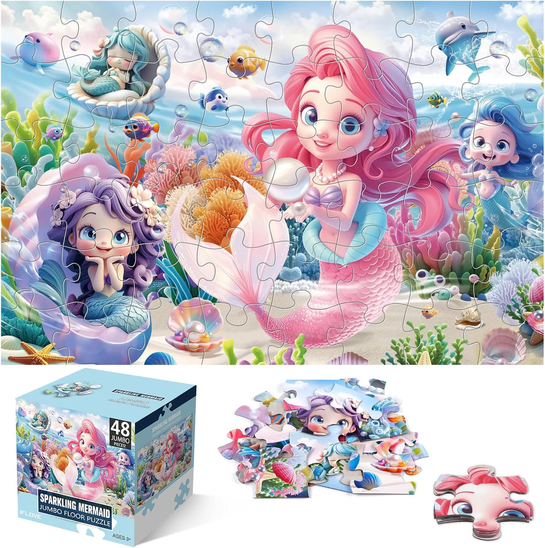 Rompecabezas de piso Jumbo para niños, rompecabezas de unicornio de...