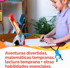 Little Genius - Kit de iniciación para iPad + Aventura matemática temprana, 6 juegos educativos (última versión) contar, formas y fonía, regalos STEM, edades de 3 a 5 años (base incluida)