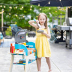 Melissa & Doug Deluxe Wooden Barbecue Grill & Smoker con Toy Food