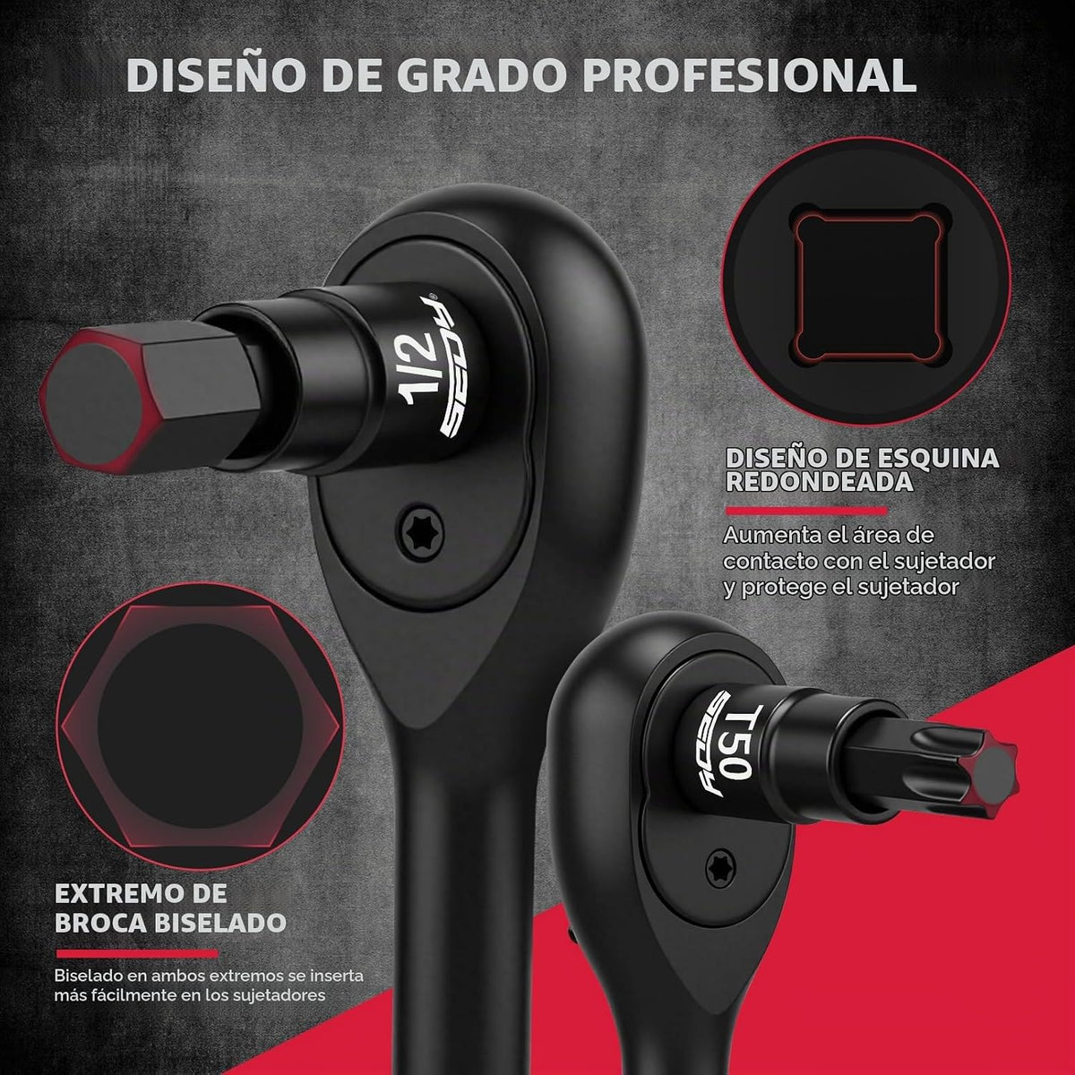Juego de llaves de vaso Torx y Allen de 112 piezas, 1/4 pulgadas, 3/8 pulgadas, 1/2 pulgadas con llave de trinquete de liberación rápida, adaptadores, torx extra largo/torx a prueba de manipulaciones/hexagonal/extremo de bola hexagonal/E-Trox