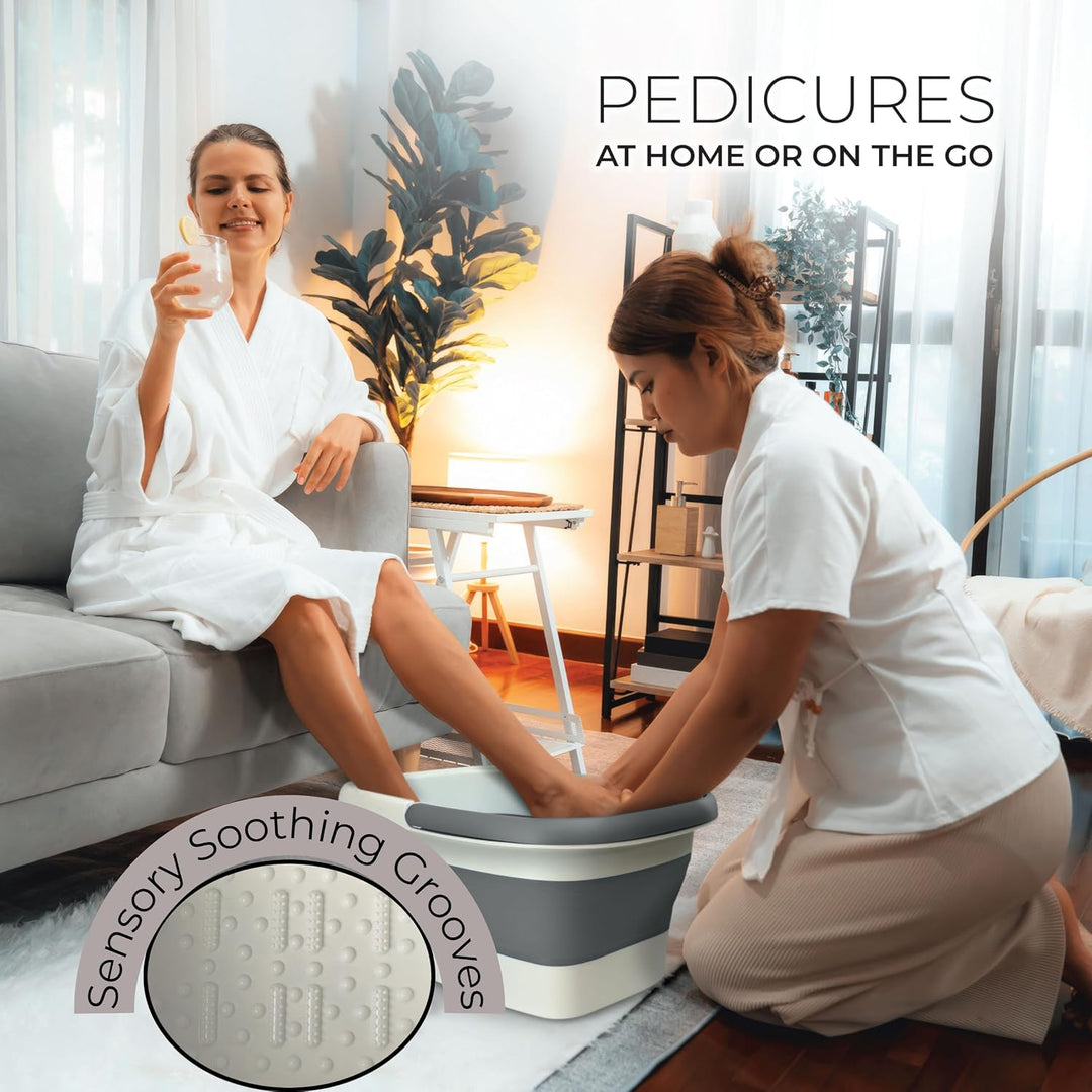Mantello Bañera plegable para pies | Cuenco portátil de pedicura pa...
