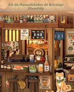 CUTEBEE Kit Book Nook, Casa en Miniatura DIY Izakaya Japonés para Adultos